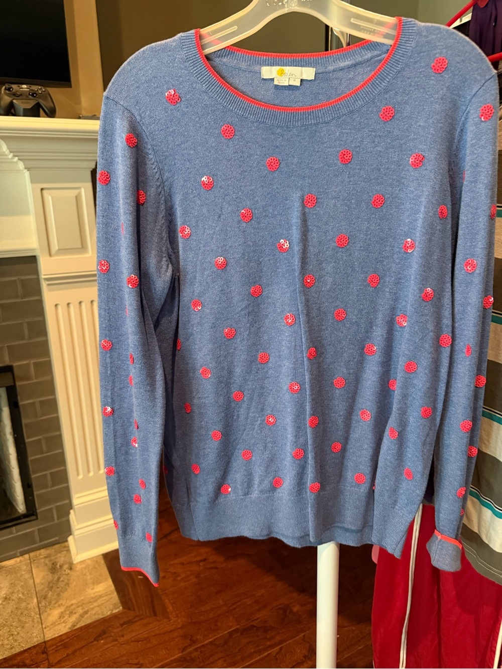 Boden Sweater with Sequined Dots